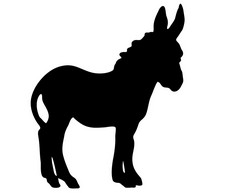 silhouette d'âne